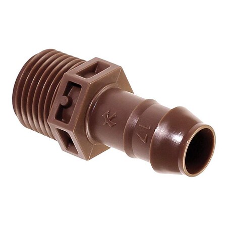 Rain Bird 0.5 in. Adapter for Male Pipe Thread to Drip Tubing, , 36PK BA-050MPS