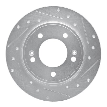 Dynamic Friction Co DFC Brake Rotor - Drilled and Slotted - Silver 631-21034R