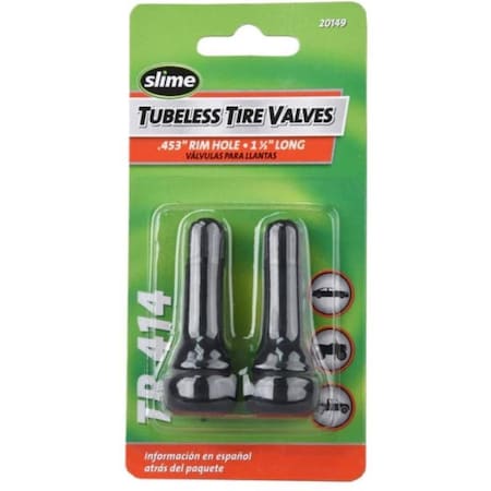 Slime Rubber Tubeless Tire Valve, 2PK 20149