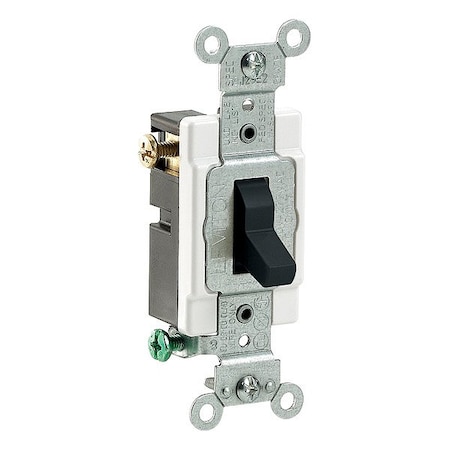 Leviton Toggle 3-Way 20A Heavy Duty Black CS320-2E