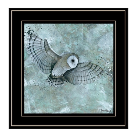 Homeroots Simplicity Owl 2 Black Framed Print Wall Art 404332