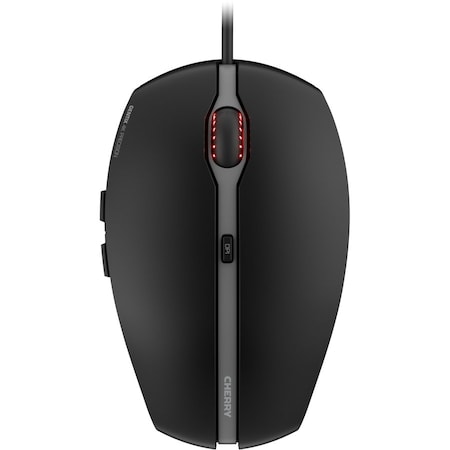 Cherry Gentix 4K- Black Optical Mouse Up To 3600 Dpi W/Solid Rubber Sides JM-0340-2