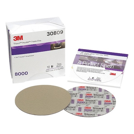 3M Polishing Pad, Foam, 6" Size, Package Quantity: 1 30809