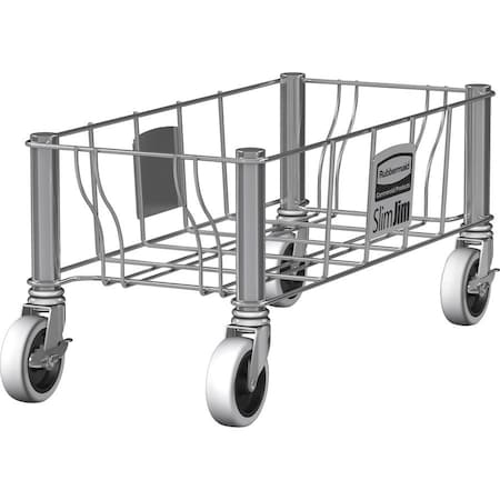 Rubbermaid Commercial Container Dolly, 100 lb, Single, 9in H, Gray 1968468