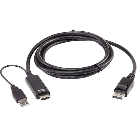 Aten 6FT. SINGLE DISTPLAY USB AND HDMI TO DP UNIVERSAL SECURE KVM CABLE 2L7D02HDP