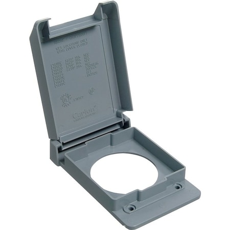 Carlon Device Cover, 4-53/64 in L, 3-11/16 in W, Rectangular, Plastic, Gray, Textured E98G5FN-CAR