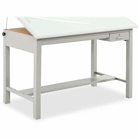 Safco Drafting Table Base , 56-1/2" W 35-1/2" H, Gray Tabletop 3962GR