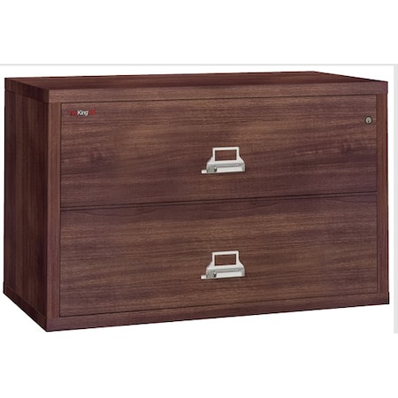 Fireking 2 Drawer, 1 Hr Fire & impact rated, 44" wide lateral Light Walnut 2-4422-CLW