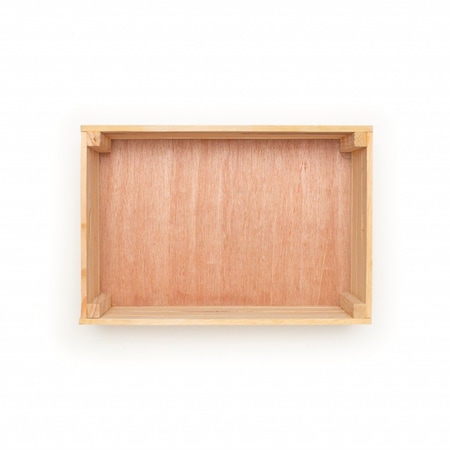Homeroots 12" Organic Natural Distressed Wood Stacking Milk Crate 471944