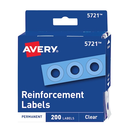 Avery Reinforcements, Clear, PK200 5721
