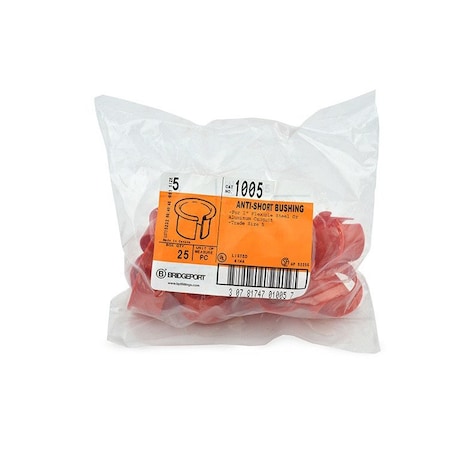 Bridgeport Fittings AC Bushing, 3/8 in, Plastic, Red 1000