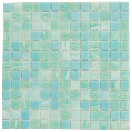 Apollo Tile Mingles 12 in. x 12 in. Glossy Baby Blue Glass Mosaic Wall and Floor Tile 20 sq. ft./case, 20PK MIX2088BL589A