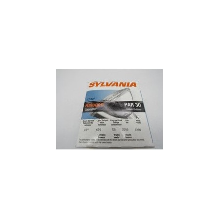 Sylvania 50W PAR30 CAPSYLITE Halogen Floodlight, 130V 50PAR30/CAP/FL