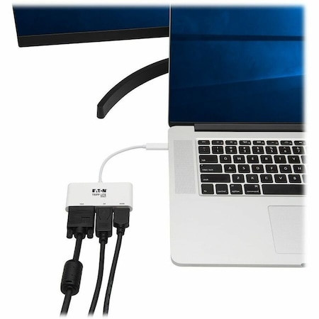 Tripp Lite USB-C TO HDMIDISPLAYPORTVGA ADAPTER - USB 3.1 GEN 1, THUNDERBOLT 3 COMPATIBLE, U U444-06N-HVDPW