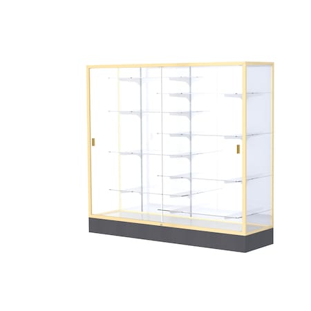 Ghent Colossus Display Case 72x66x20, White, Champange 2606-WB-GD