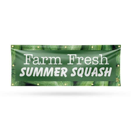 Signmission Farm Fresh Summer Squash, 48 Inch x 120 Inch, Vinyl Banner B-120-30617