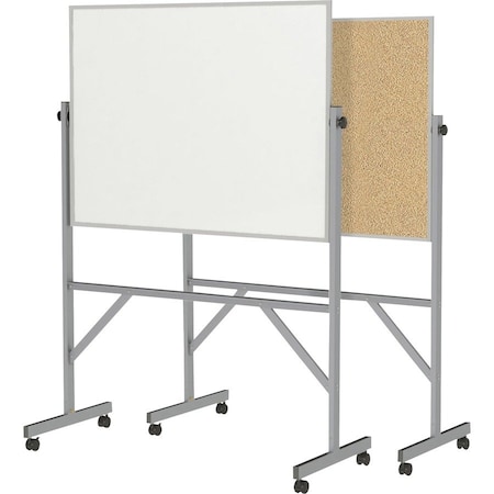 Ghent Dry Erase Board, Plastic, 78 1/4 in, 53 1/4 in, Aluminum Frame, White ARMK34