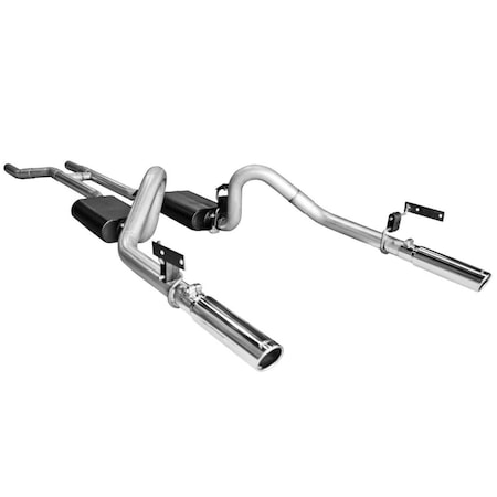Flowmaster Mufflers Dual Rear Exit Header-Back System for 1967-1970 Ford Mustang 817281