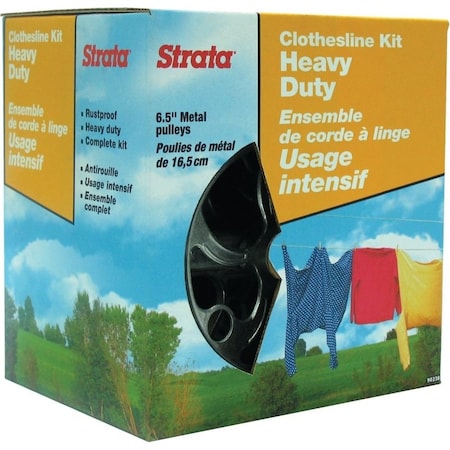 Ben-Mor Clothesline Kit, 150 ft L, Steel, Gold 90238