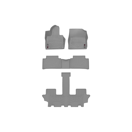 Weathertech Grey, Front, Rear, and Rear Floorliners 461650-1-2-3