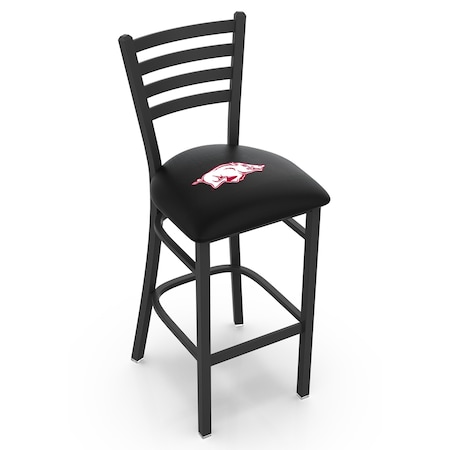 Holland Bar Stool Co 25" Blk Wrinkle Arkansas Stationary Counter Stool, Ladder Back L00425ArknUn