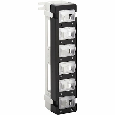Eaton Tripp Lite Series 12-Port Wall-Mount Patch Panel for UTP Keystone Jacks, Rotatable Modules, TAA N062-012-KJ-WM