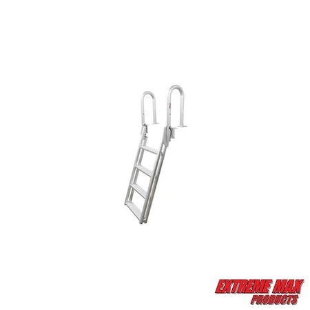 Extreme Max 3005.4227 Slanted Flip-Up Dock Ladder - 4-Step 3005.4227