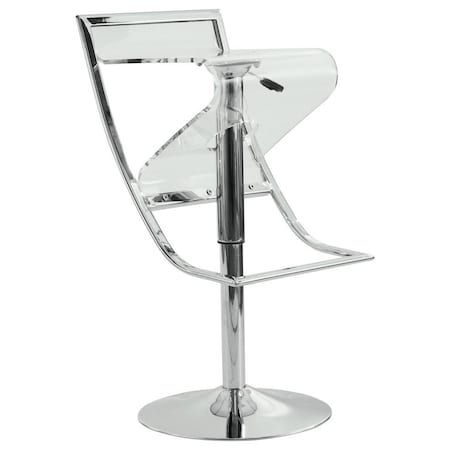 Leisuremod Napoli Transparent Acrylic Bar/Counter Stool, Clear NBC16CL