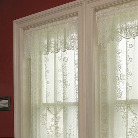 Doba-Bnt 60 x 16 in. Victorian Rose Valance, White SA305571