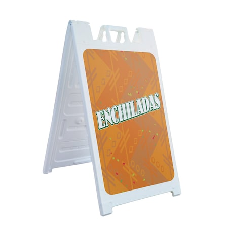 Signmission Enchiladas, A-Frame & 2 Sign Inserts, Heavy-Duty Plastic Frame SBHD-C-2436-30371