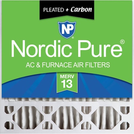 Nordic Pure 20x20x5 (4 3/8) Honeywell Replacement Furnace Filters MERV 13 Plus Carbon 1 Pack (20x20x5HM13+C-1)