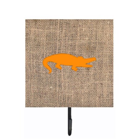 Carolines Treasures Alligator Burlap And Orange Leash Or Key Holder BB1120-BL-OR-SH4