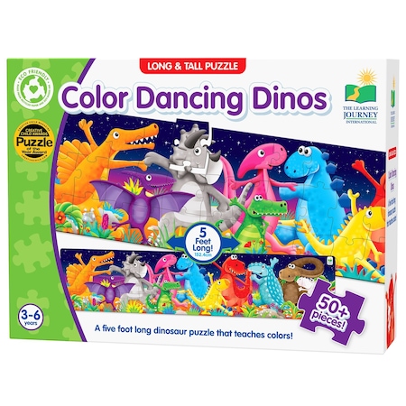The Learning Journey International Long & Tall Puzzles, Color Dancing Dinos 423929