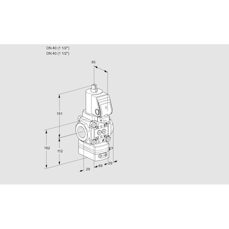 Honeywell Kromschroder REG, PRSS RED, 1 1/2NPT, GAS WSOL VAD 2T40N KS88007590