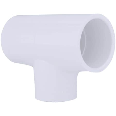 Charlotte Pipe And Foundry 1-1/4'' A x 1-1/4'' B x 1'' C Schedule 40 Pressure Reducing PVC Tee PVC 02400 5400HA