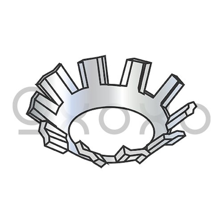 Oxoxo 1/4 82 Degree External Tooth Countersunk Lock Washer Zinc, 10000PK 170480