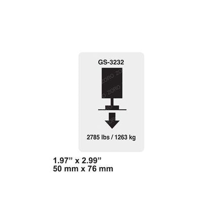 Genie REPLACEMENT DECAL, OUTRIGGER LOAD 2785LBS 1297194GT