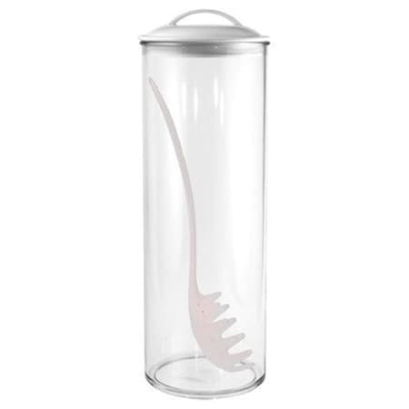 Reston Lloyd Acrylic Spaghetti Jar & Fork - White 11730