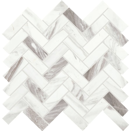 Daltile Eclessia Marble Natural Stone Herringbone Mosaic Honed, 10.70 SQFT Per Carton, 10PK M34513HERRMSHN