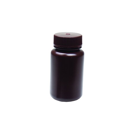 United Scientific Reagent Bottle - Wide Mouth - 125 ml, Amber, HDPE, 12PK 33463