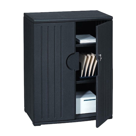 Iceberg Rough n Ready Storage Cabinet, Polyethylene, Black, 36 in L x 22 in W x 46 in H 92561