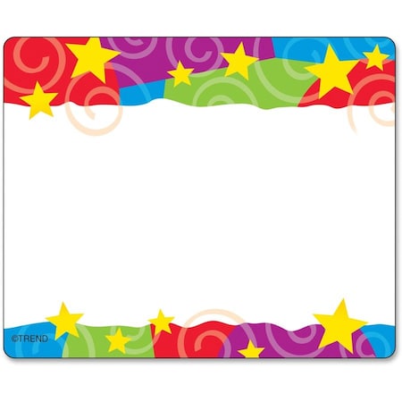 Trend Enterprises Trend Stars 'n Swirls Name Tags, 2-1/2 x 3, 36 Tags/Pack T68070