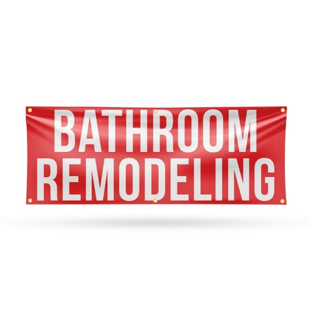 Signmission Bathroom Remodeling, 24 Inch x 72 Inch, Vinyl Banner B-72-30483