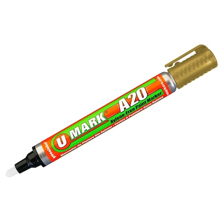 U-Mark A20 Paint Marker w/ Reversible Tip GOLD 10714
