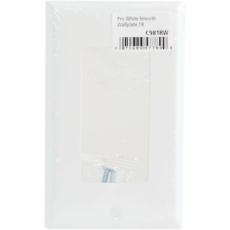 Amerelle PRO 1-Gang Stamped Steel Rocker Decorator Wall Plate Smooth White C981RW