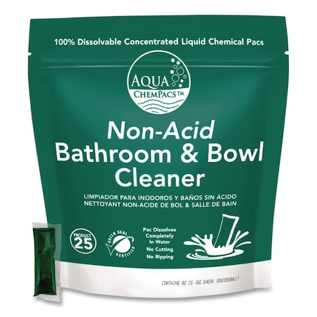 Diversey Aqua ChemPacs Non-Acid Bathroom and Bowl Cleaner, Lavender Scent, 6 g Packets, 80 Chem Pacs, 4PK 9320972