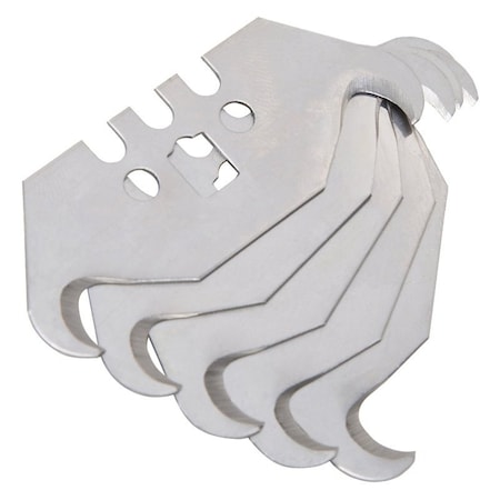 Vulcan Hook Knife Blade, 2 in L, SK5 Steel, Single Edge, 2-Point JL-BD-01