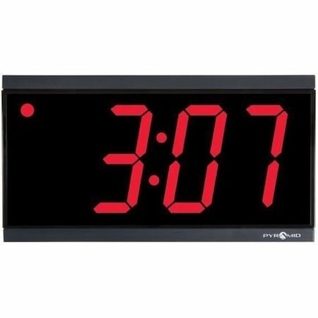 Zoro Select 11-1/2" Digital Synchronized LED POE Clock, Black SED4R4LDRB