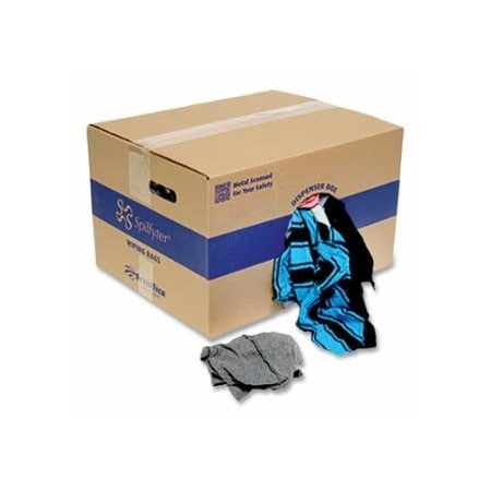 Spilfyter Reclaimed Wiping Product, Mixed, 50 lb Box, Rags, 50PK 920-WR6400C-50