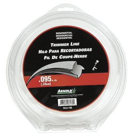 Arnold Trimmer Line, 0095 in Dia, 220 ft L, Nylon WLS-195